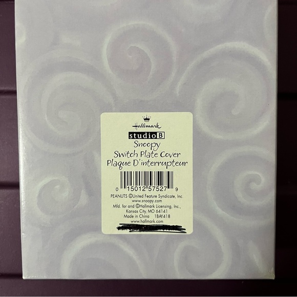 Peanuts Snoopy Hallmark Studio B Switch Plate/Light Switch Cover - Picture 2 of 2